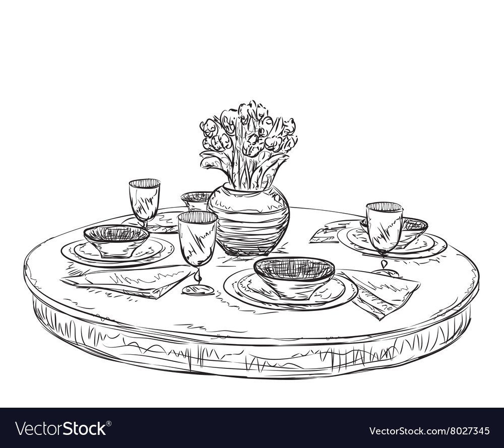 Эскиз праздничного стола
