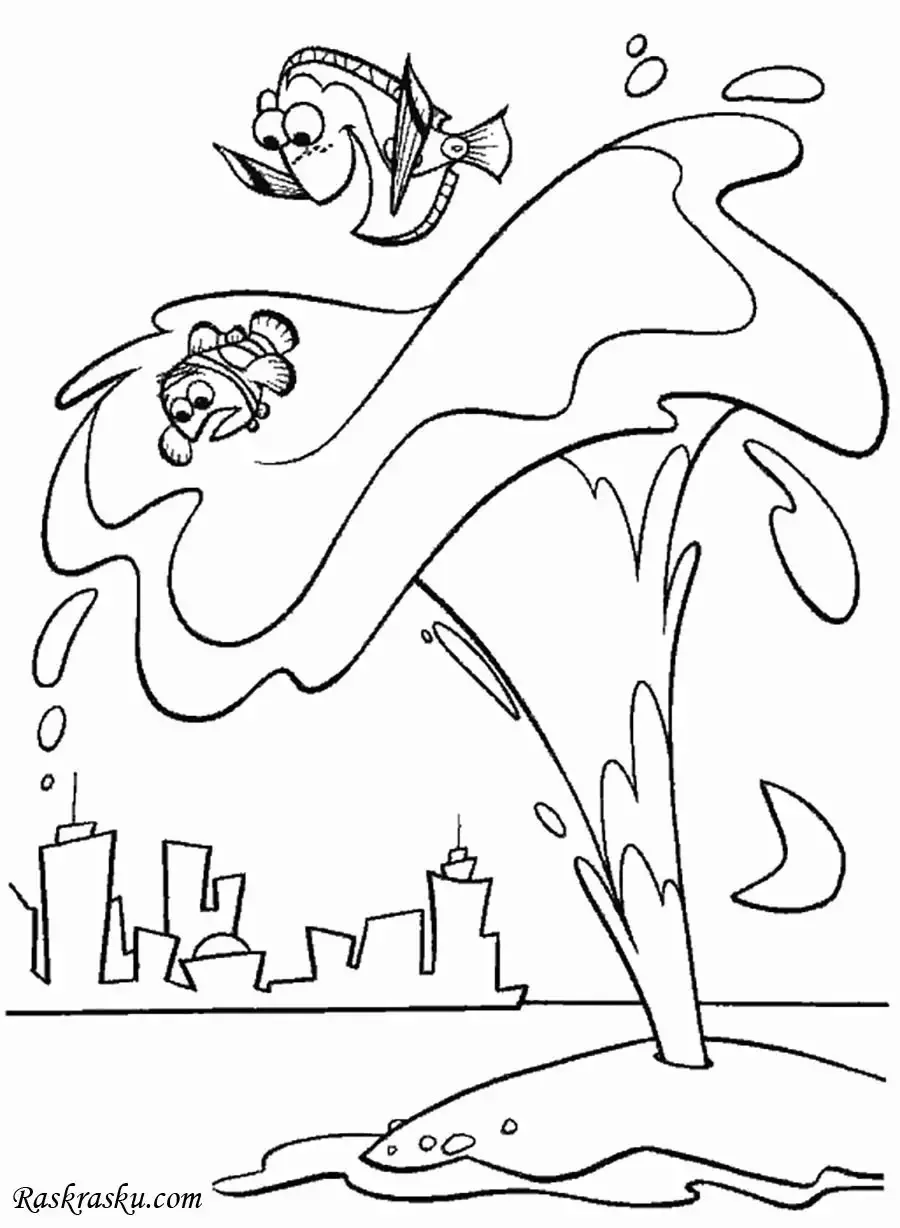 Раскраски на тему вода для детей