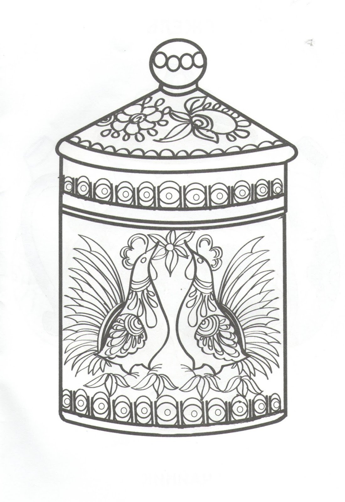 Мезенская роспись деревня Палащелье