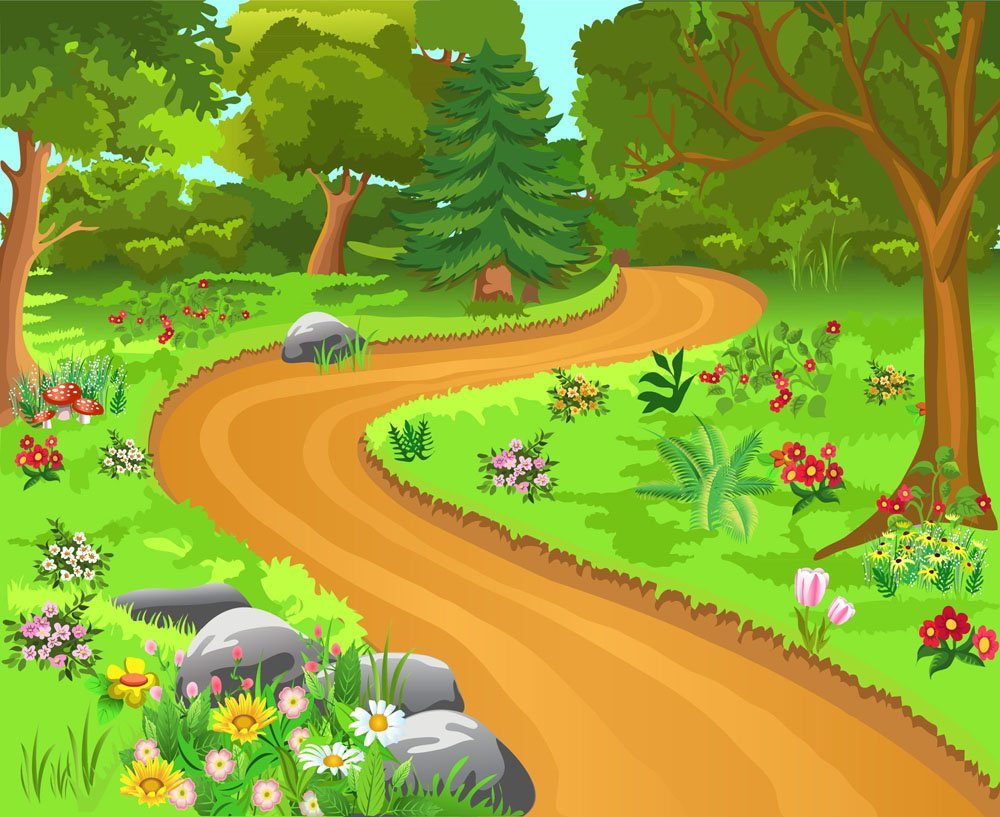 Лес раскраска для детей