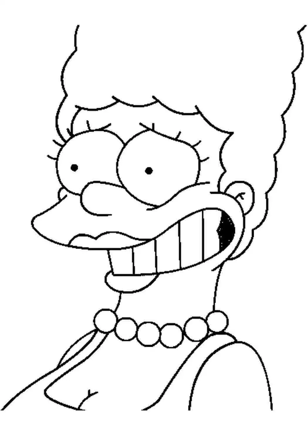 Нарисовать мардж симпсон