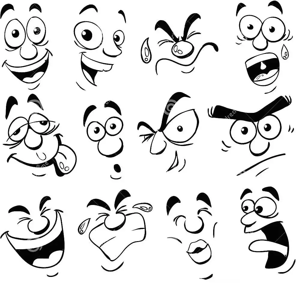 Прикольные рожицы нарисованные