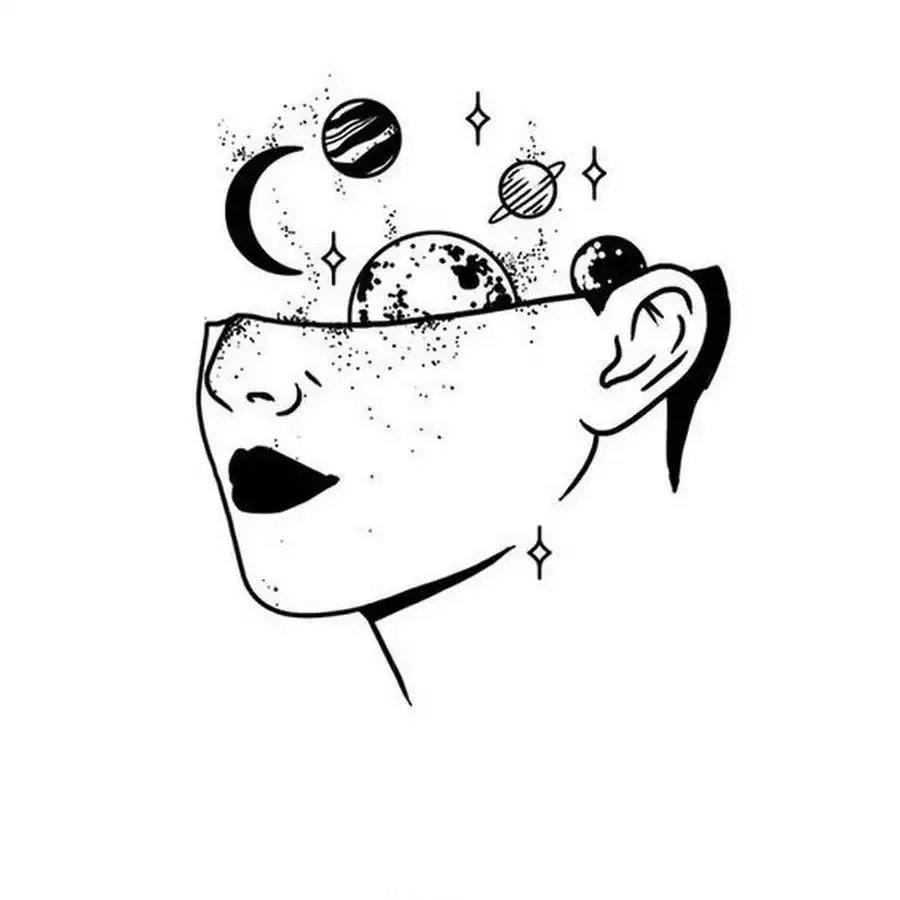 Рисунки для срисовки черно белые