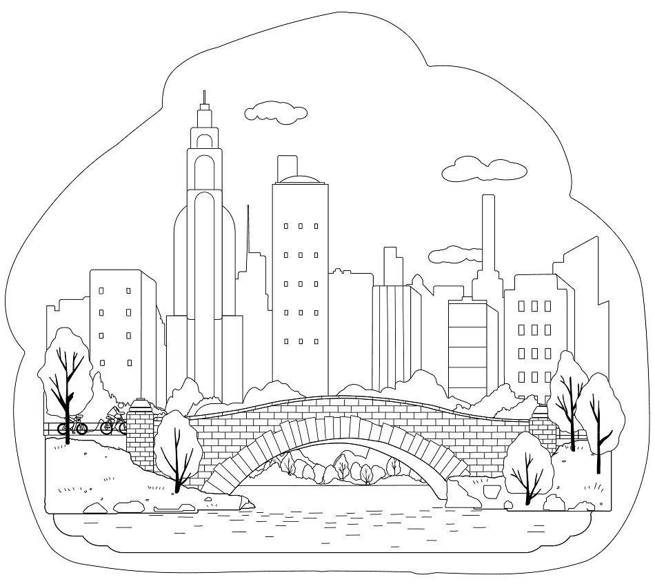 Раскраска Астана для детей
