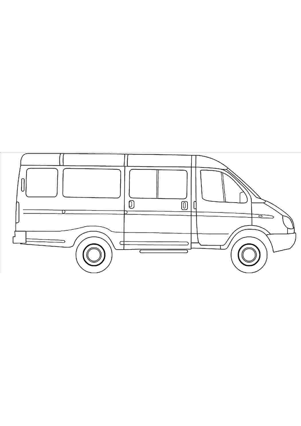 Раскраска Газель Некст автобус