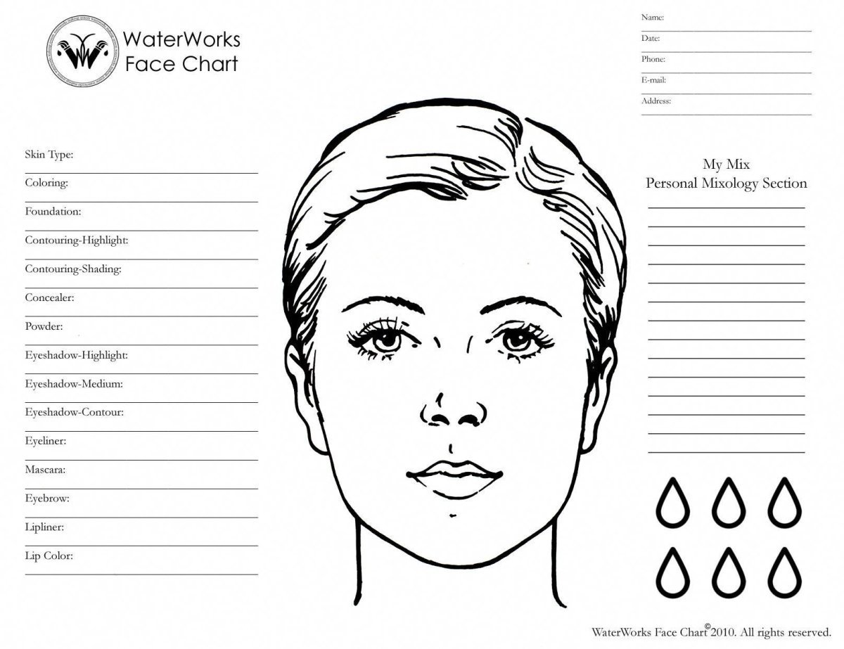 Шаблон лица без глаз носа и рта