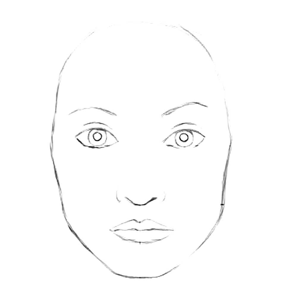 Овалы лица для рисования для детей