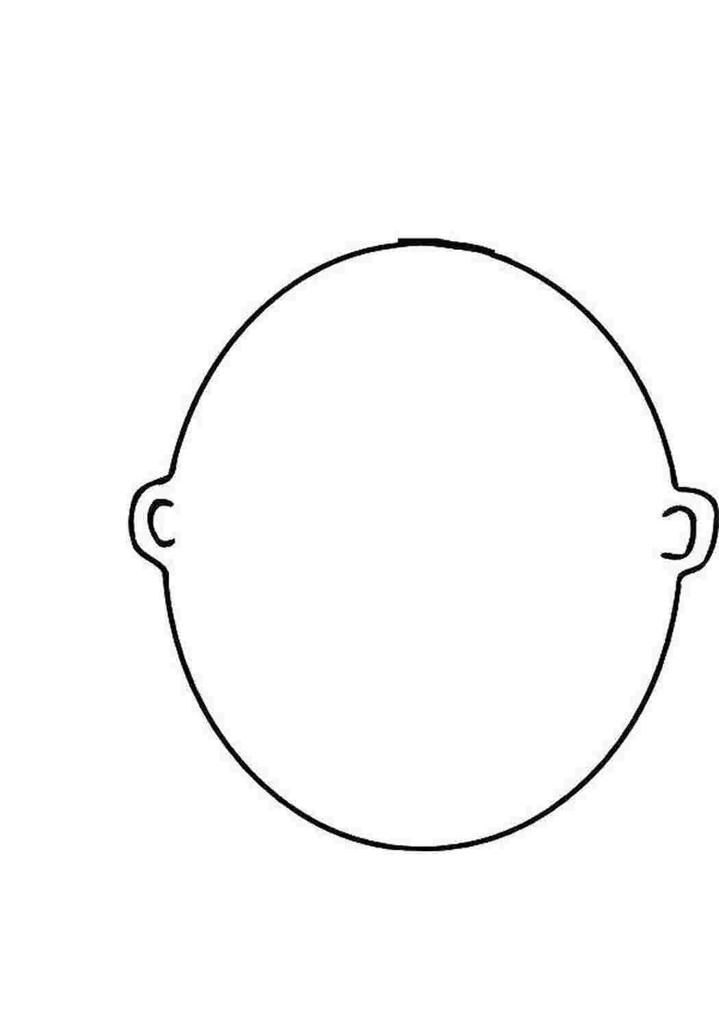 Контур лица для рисования для детей