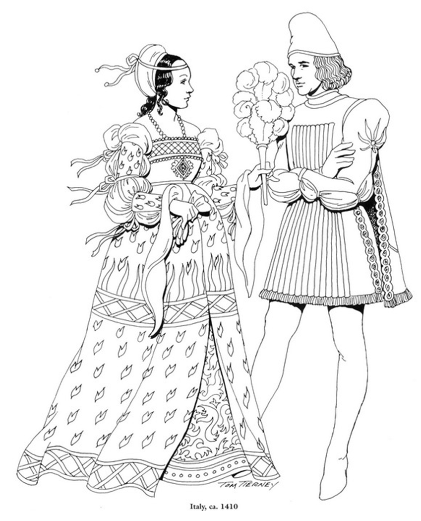 Раскраска средневековье