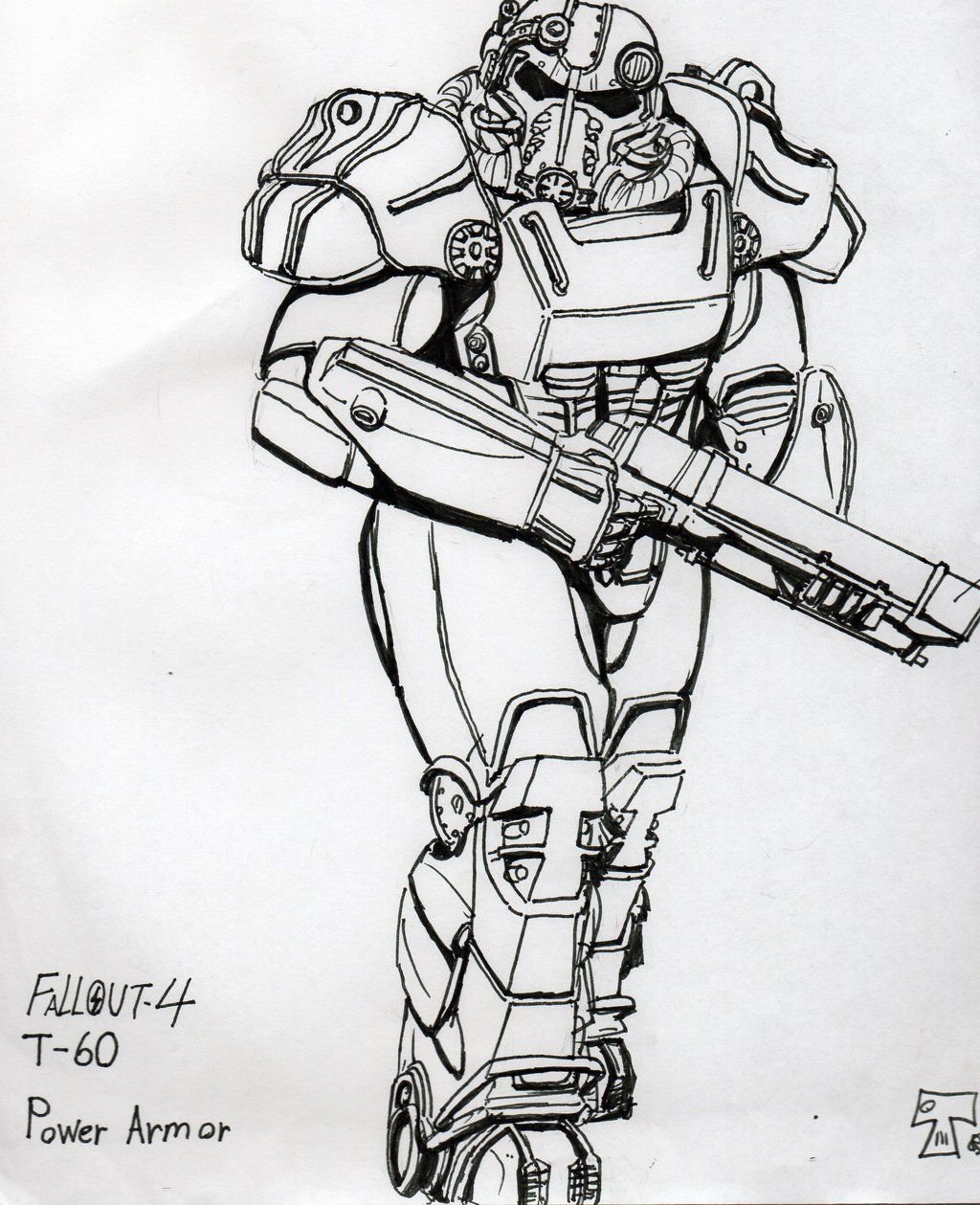 Броня фоллаут раскраска