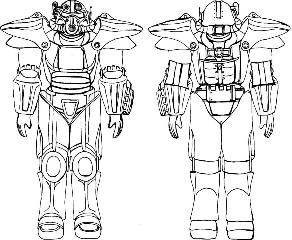Чертеж силовой брони т51