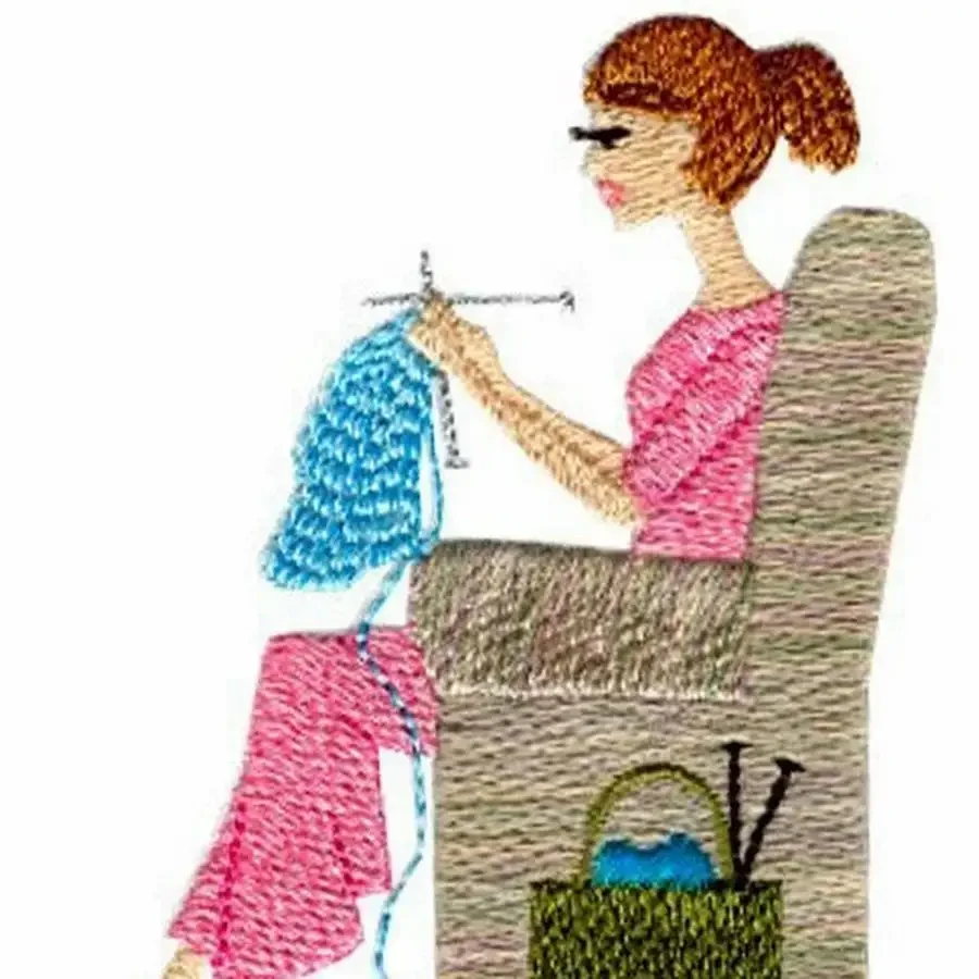 Раскраска девушка с прялкой