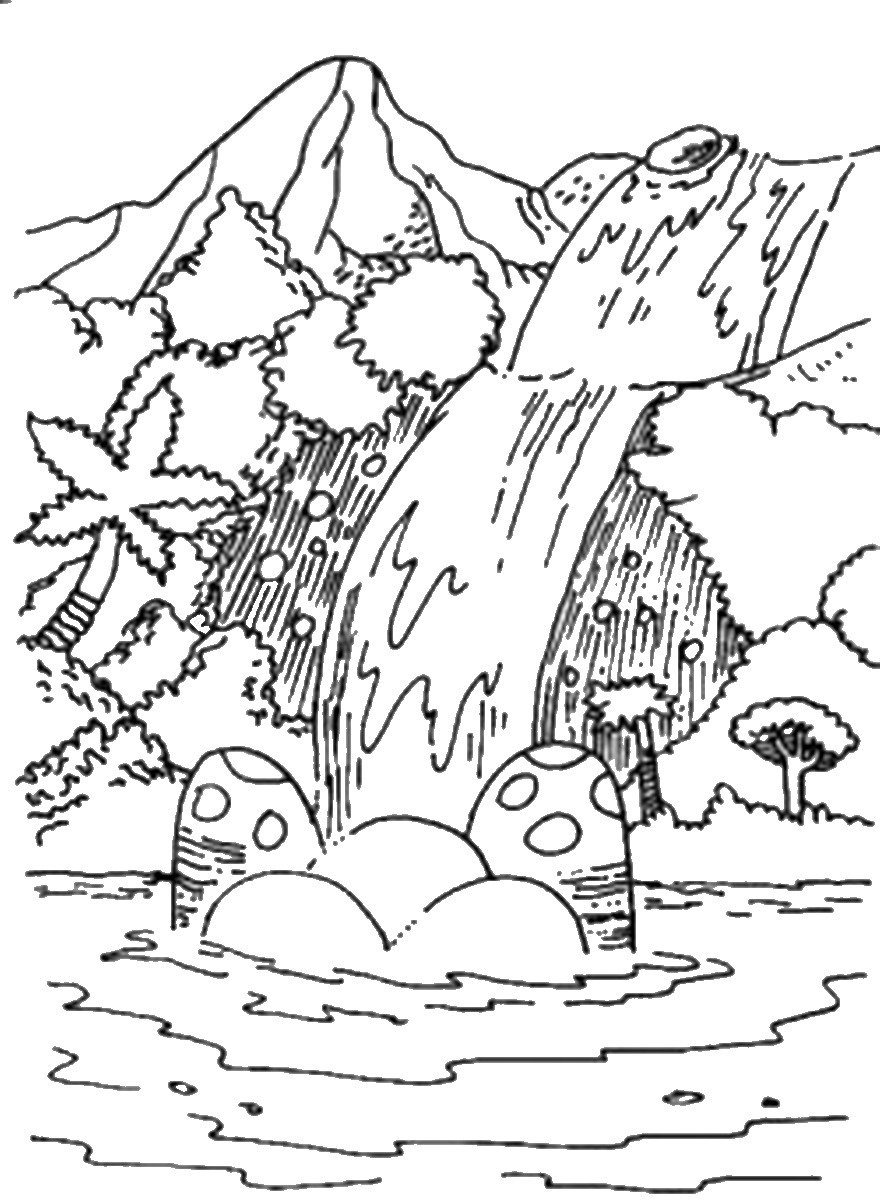 Водопад карандашом