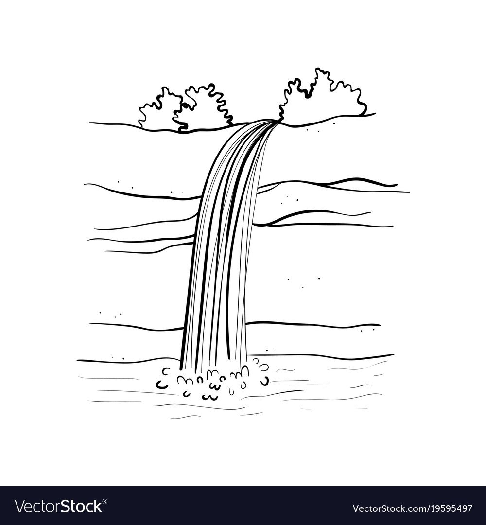 Водопад карандашом