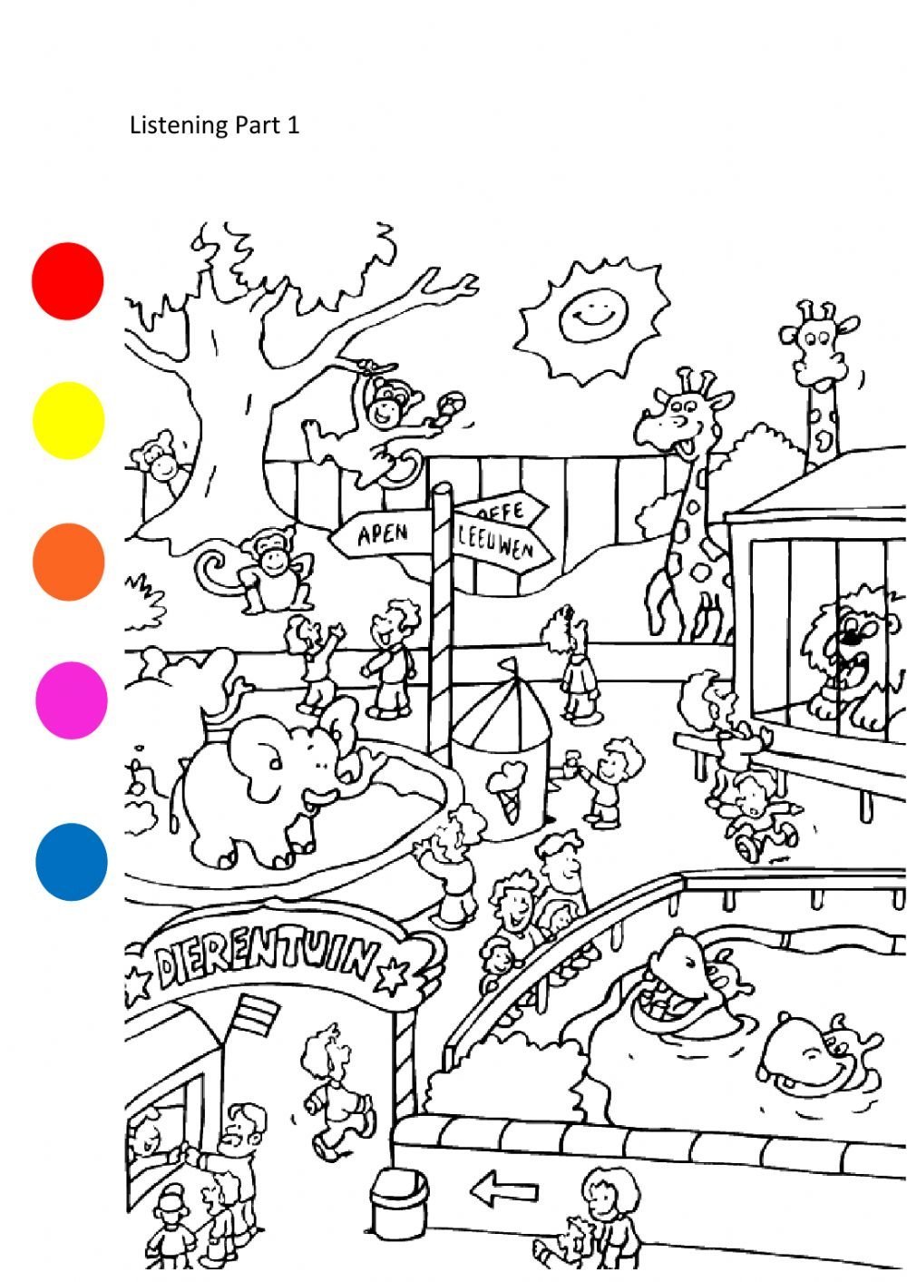 В лесу. Раскраска