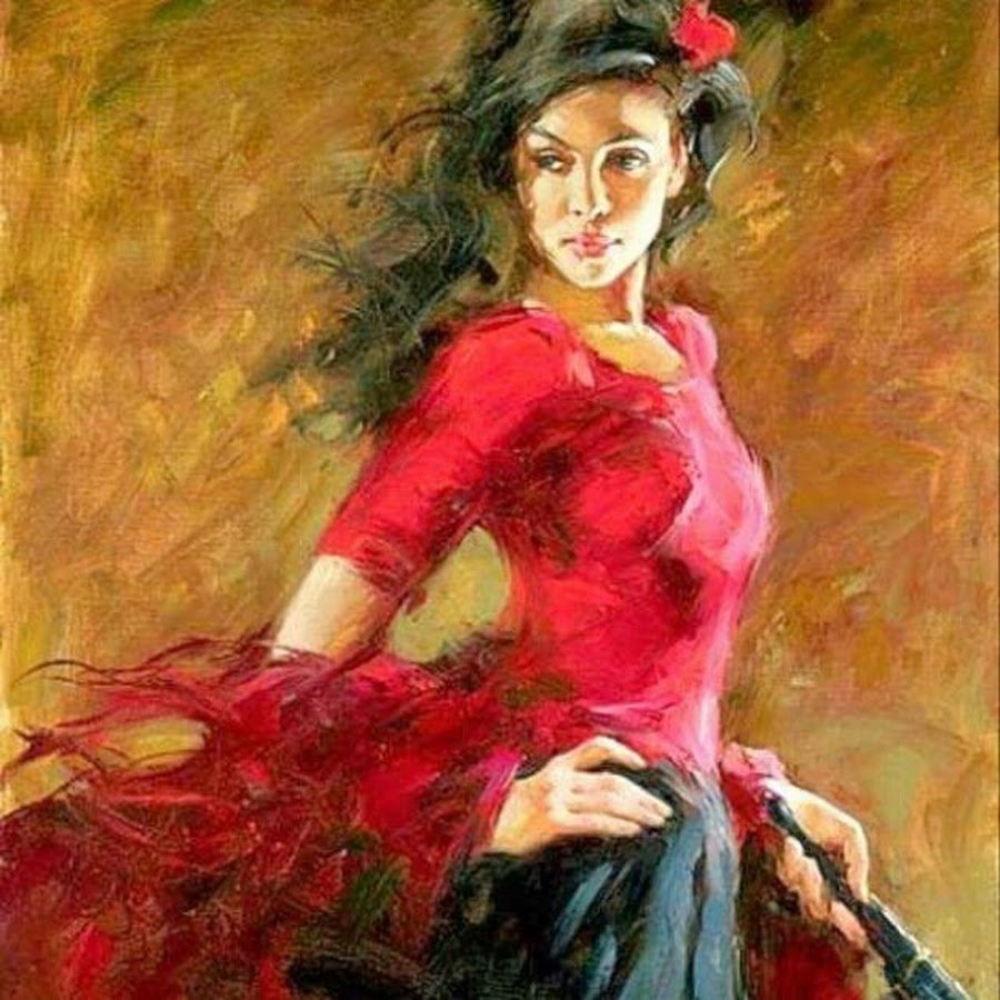 Портреты цыганочек маслом