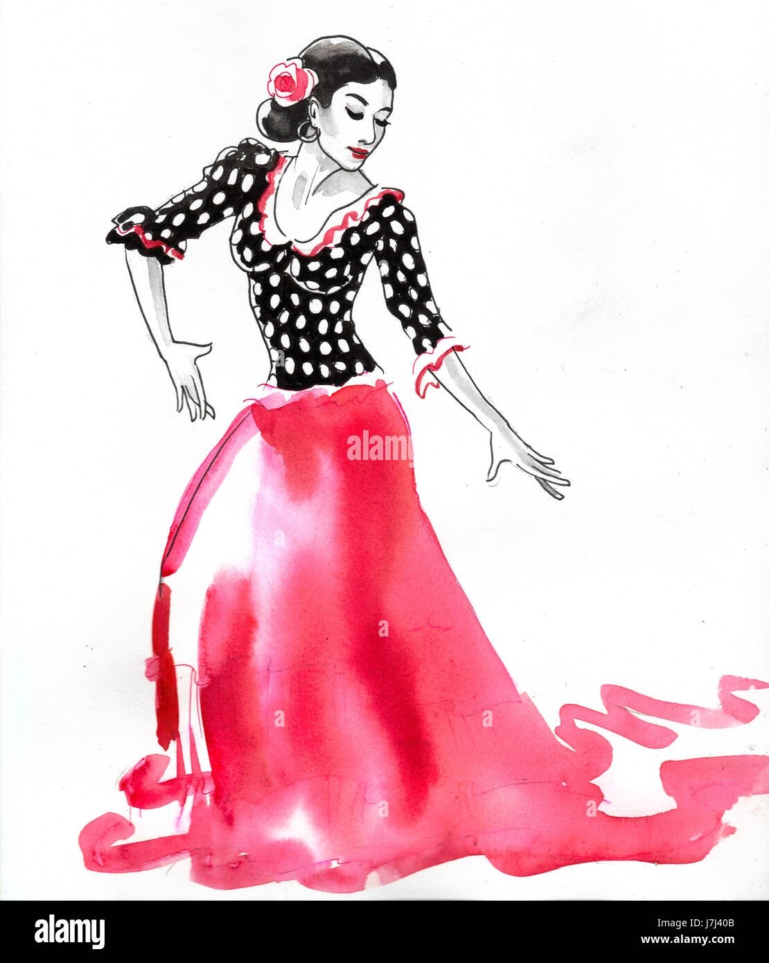 Цыганка Кармен рисунок