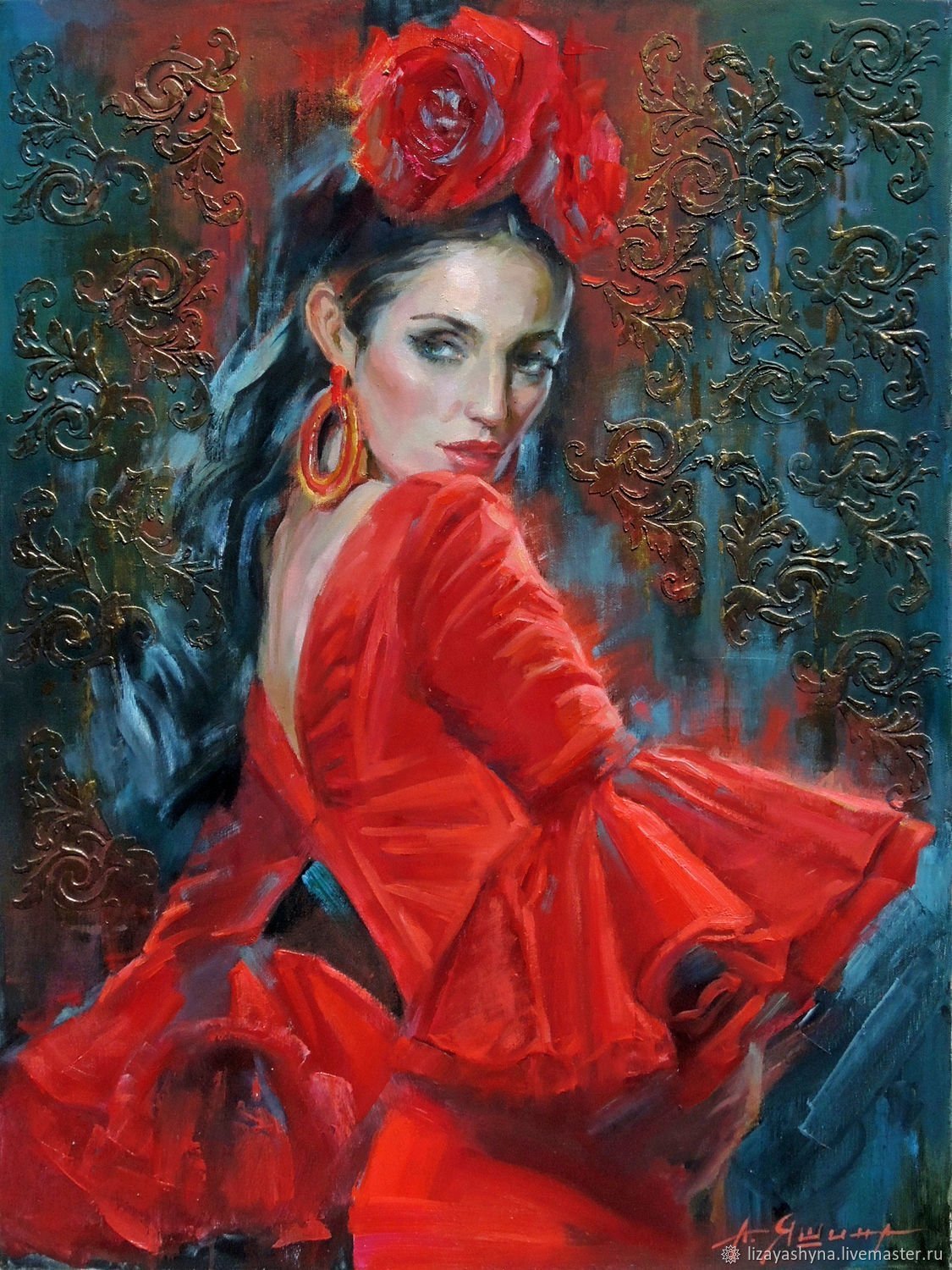 Портрет Кармен живопись