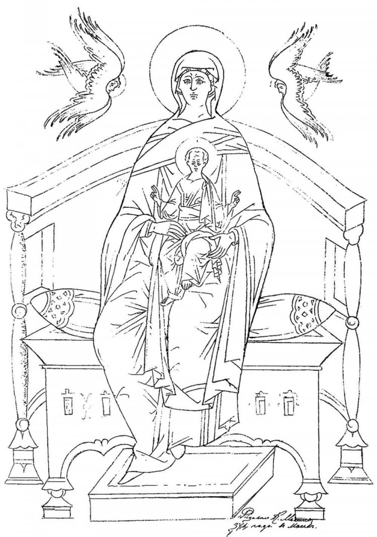 Храм раскраска Православский храм