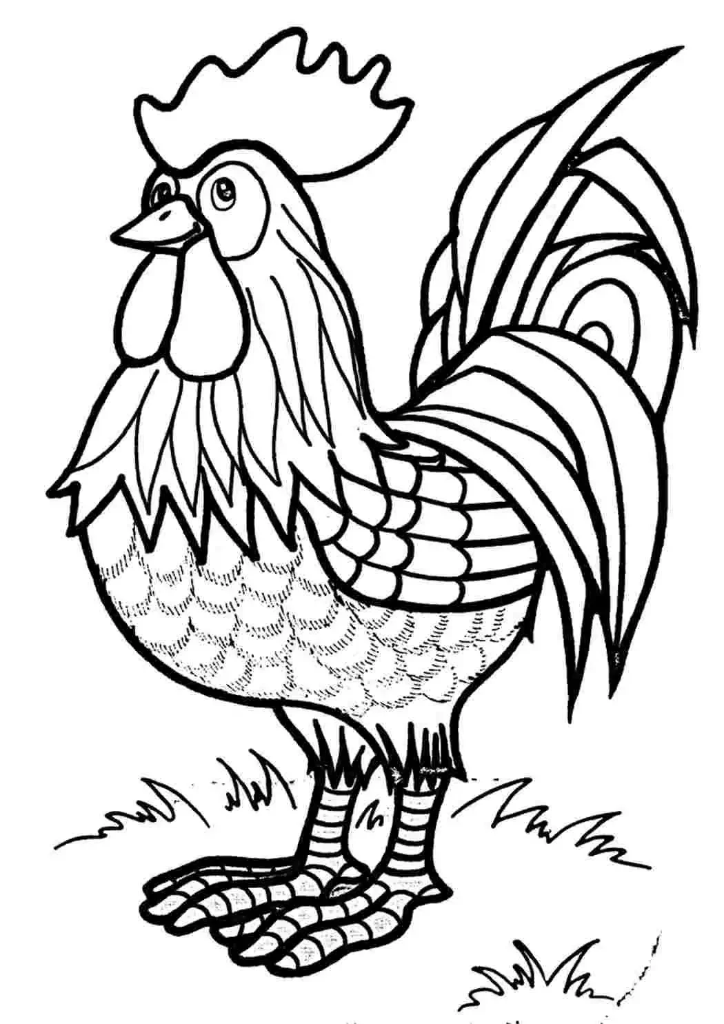 Раскраски для детей 3 лет петушок