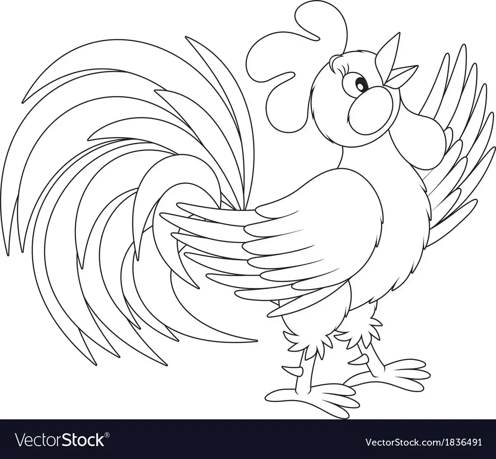 Раскраска заяц и петух