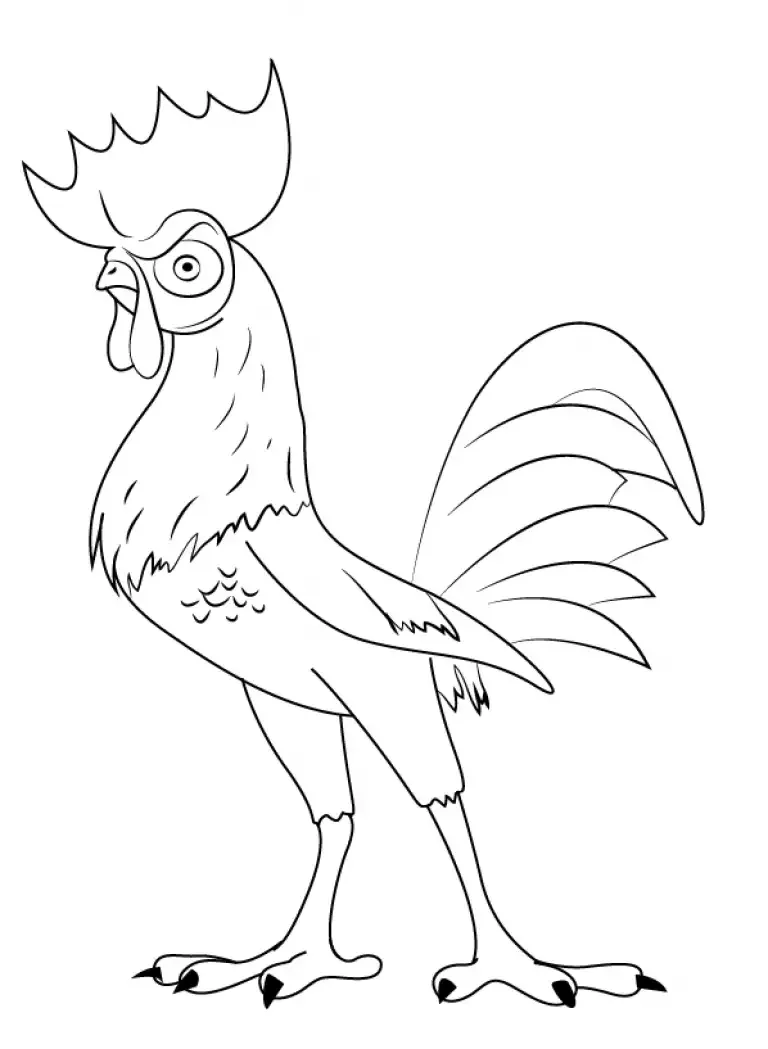 Раскраска петушок и Курочка