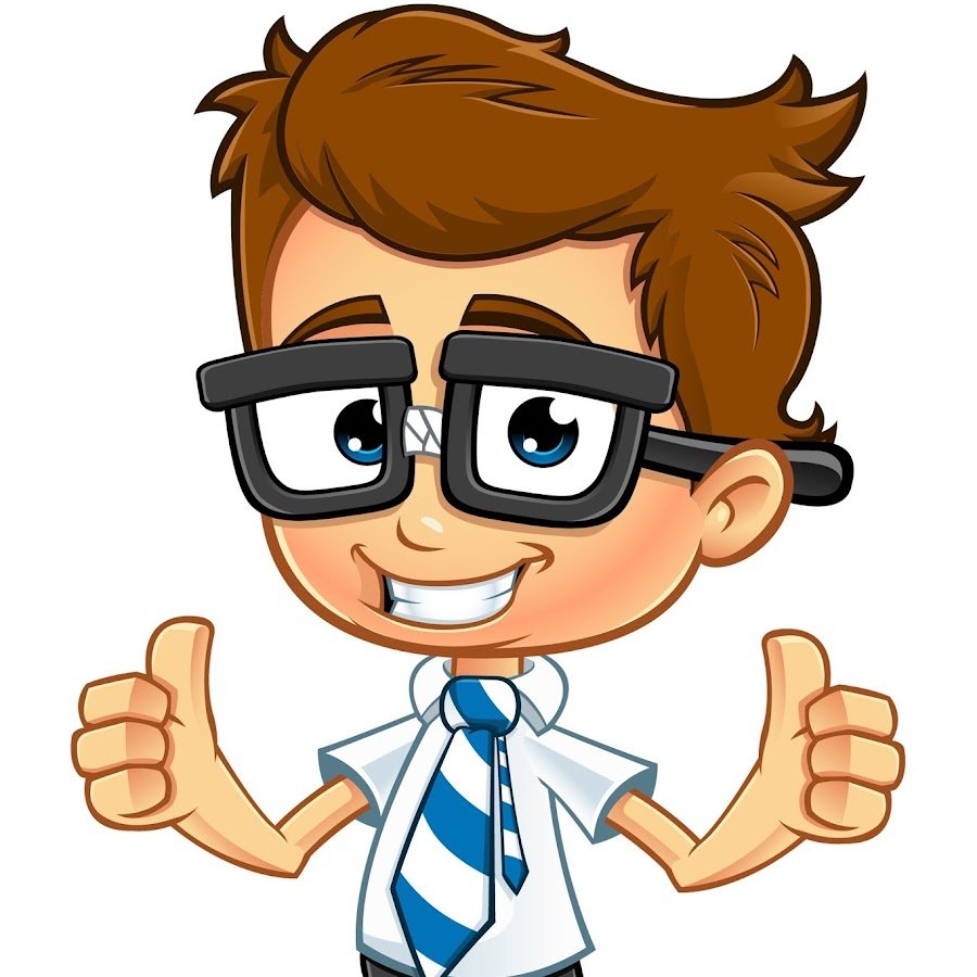 Мультяшный мальчик в очках