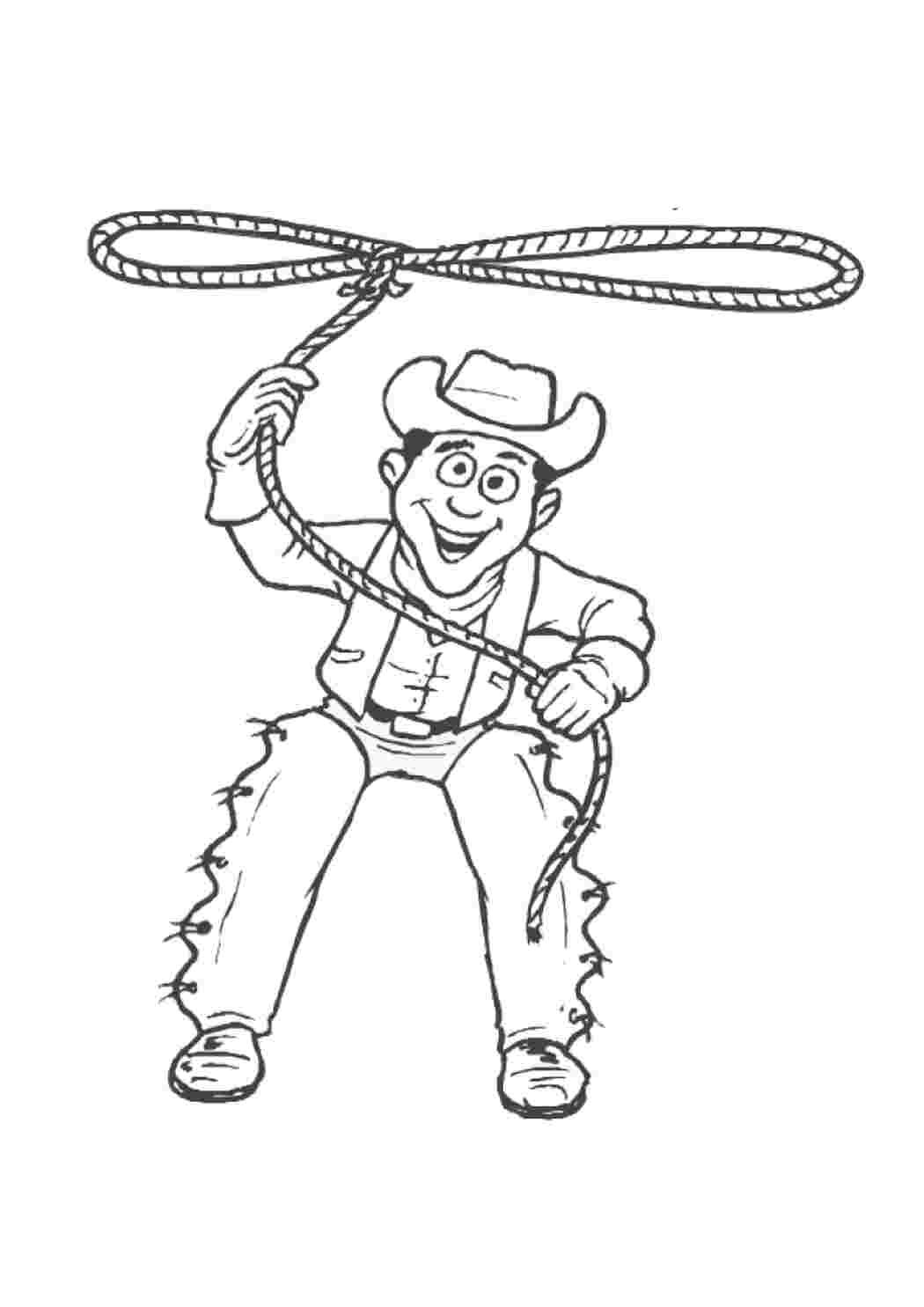 Ковбой раскраска