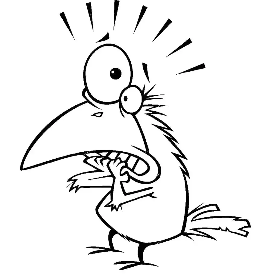 Испуганная ворона