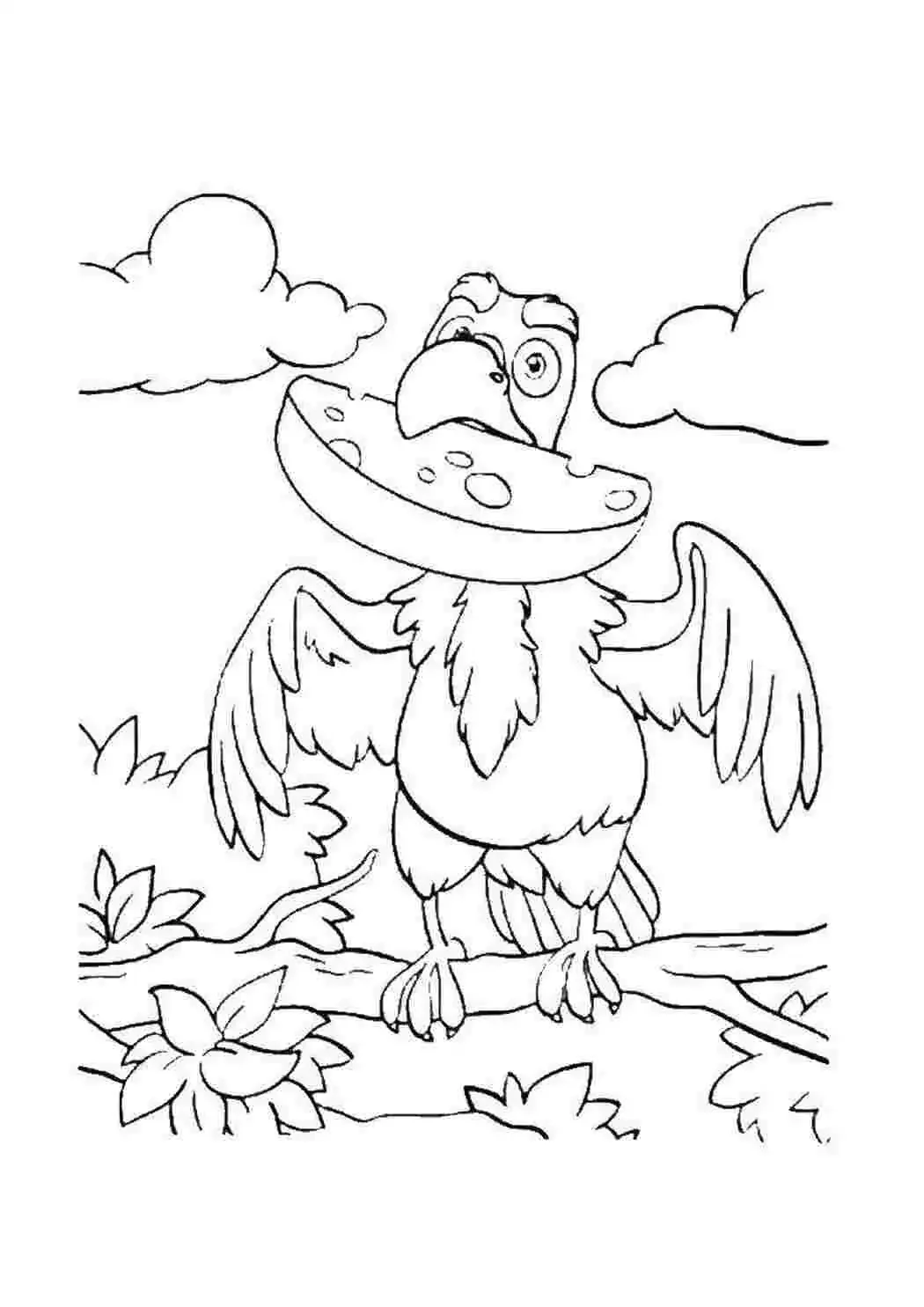 Ворона злая мультяшная