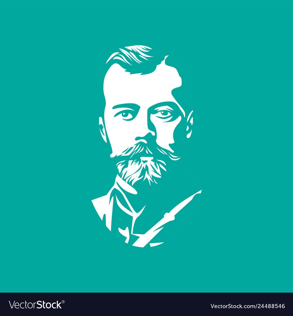 Портрет Николай 2 векторный