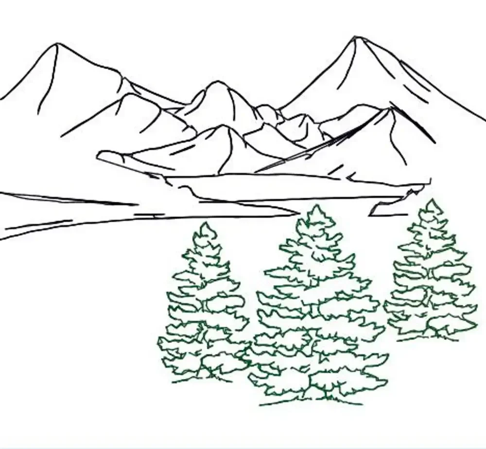Раскраска горы