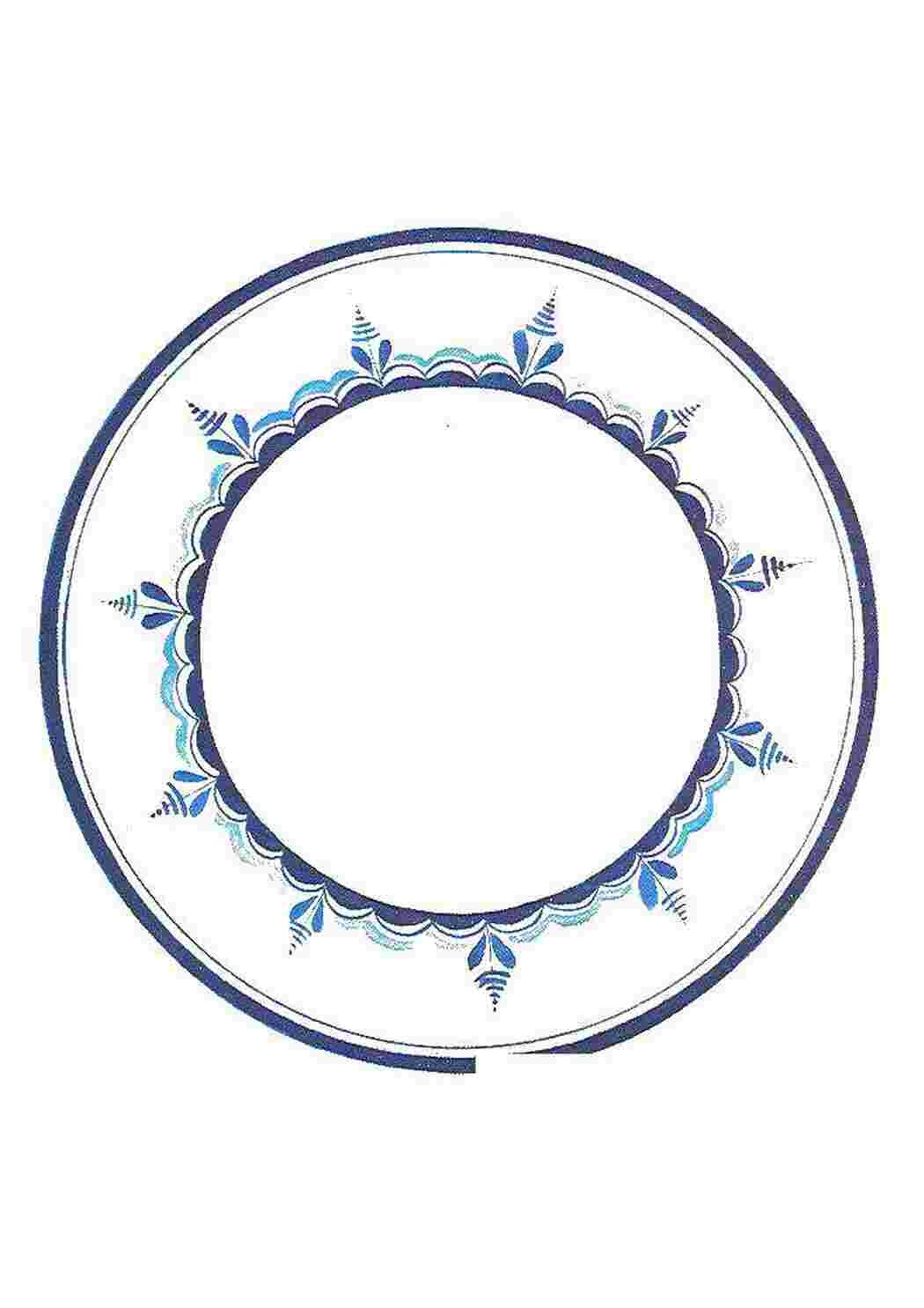 Тарелка раскраска для детей