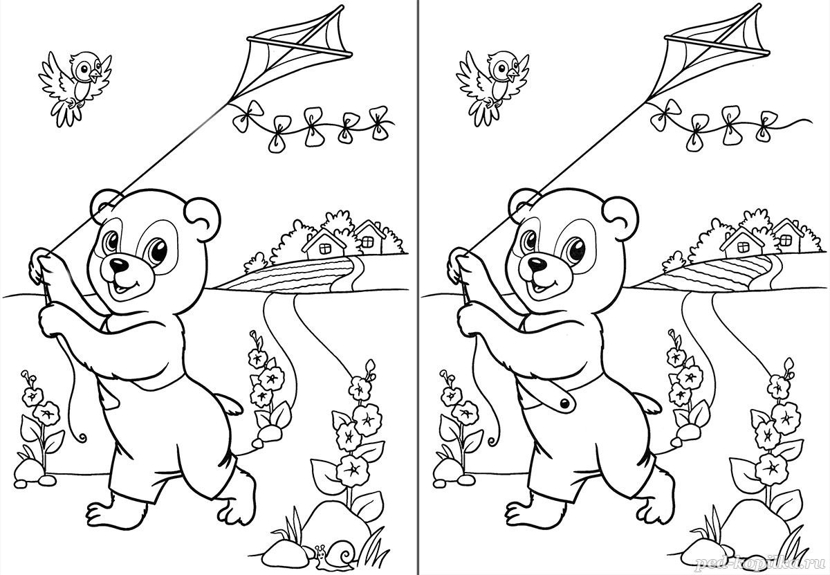 Найди отличия раскраска