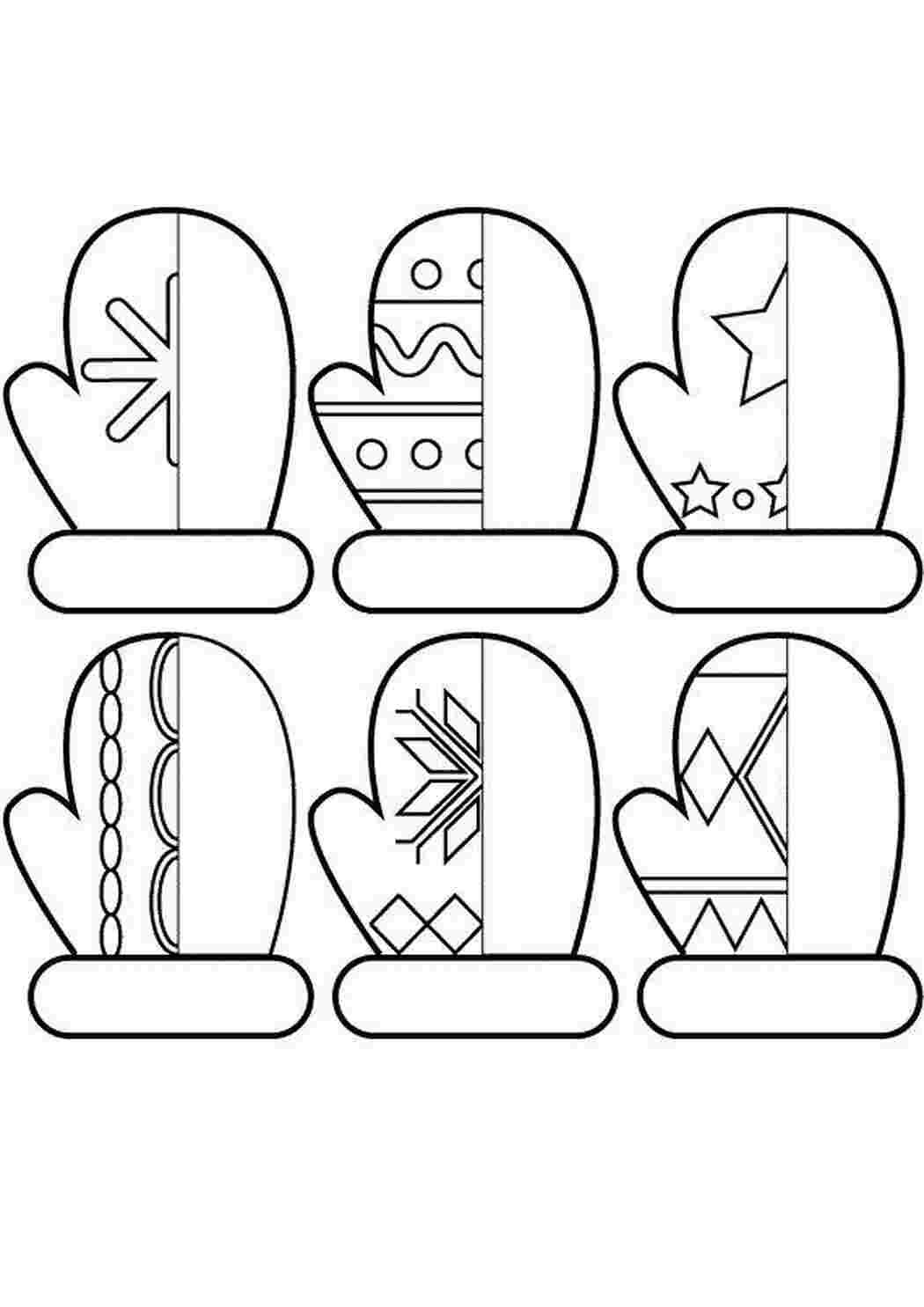 Рукавичка раскраска для детей