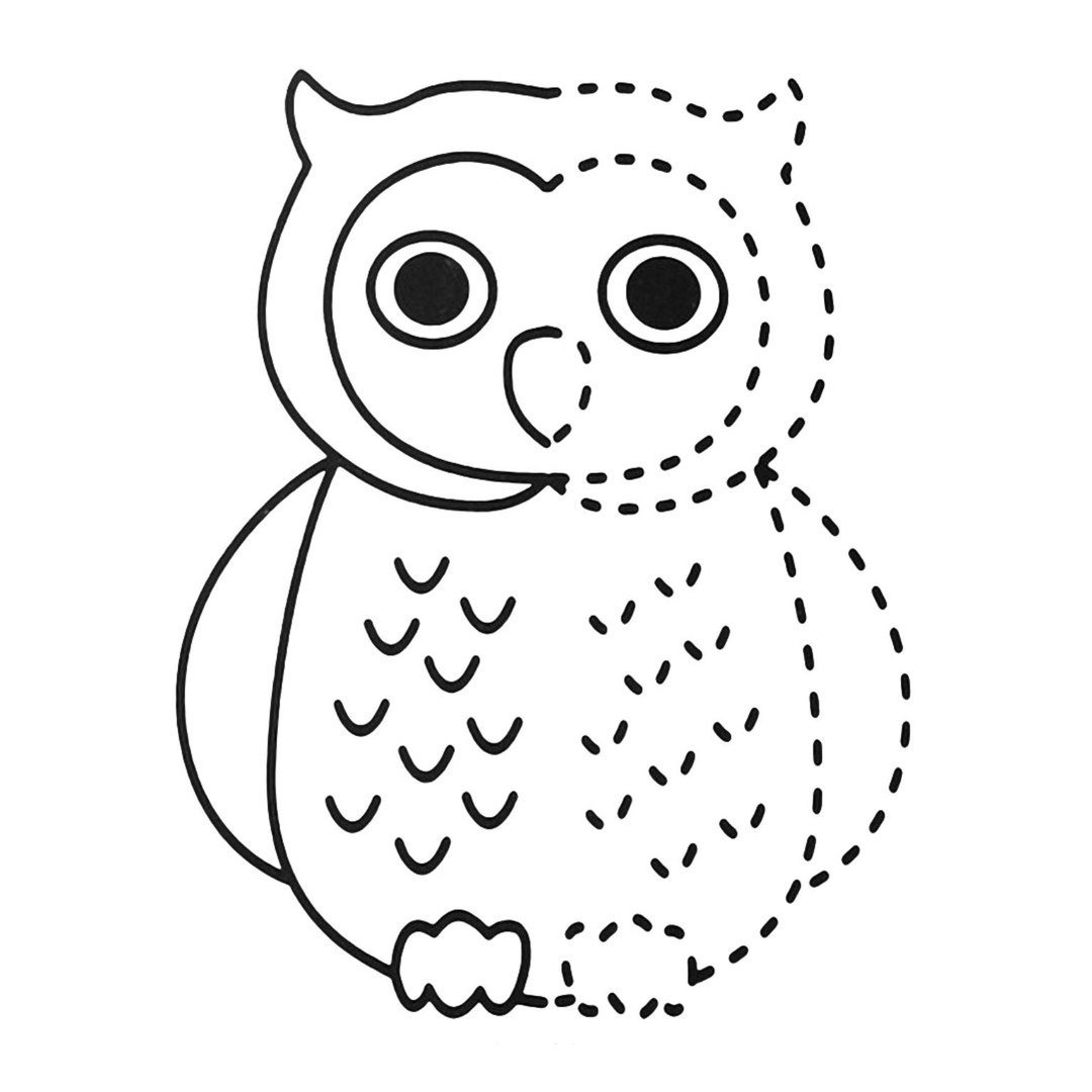 Сова раскраска для детей