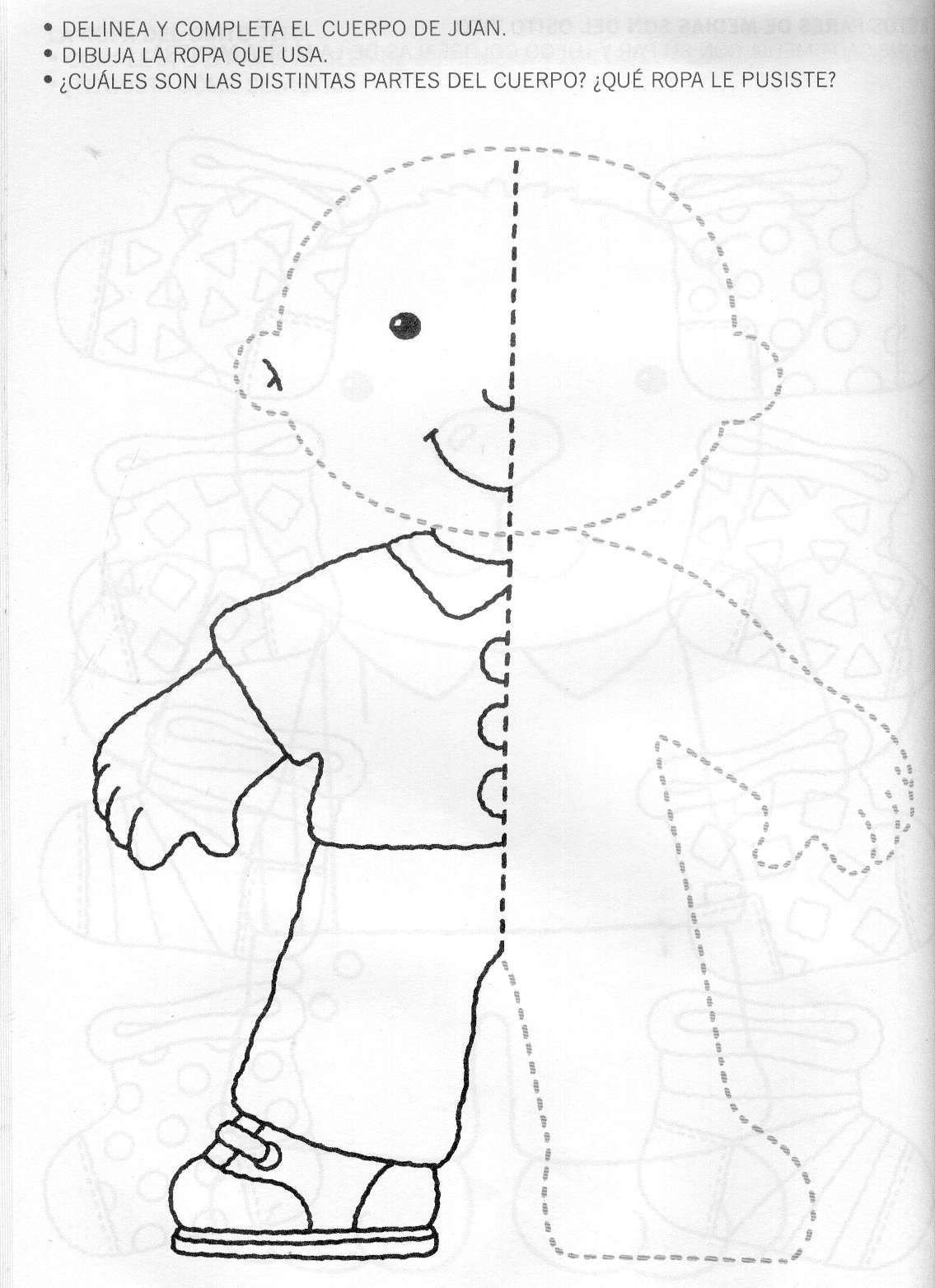 Человек части тела задания для дошкольников