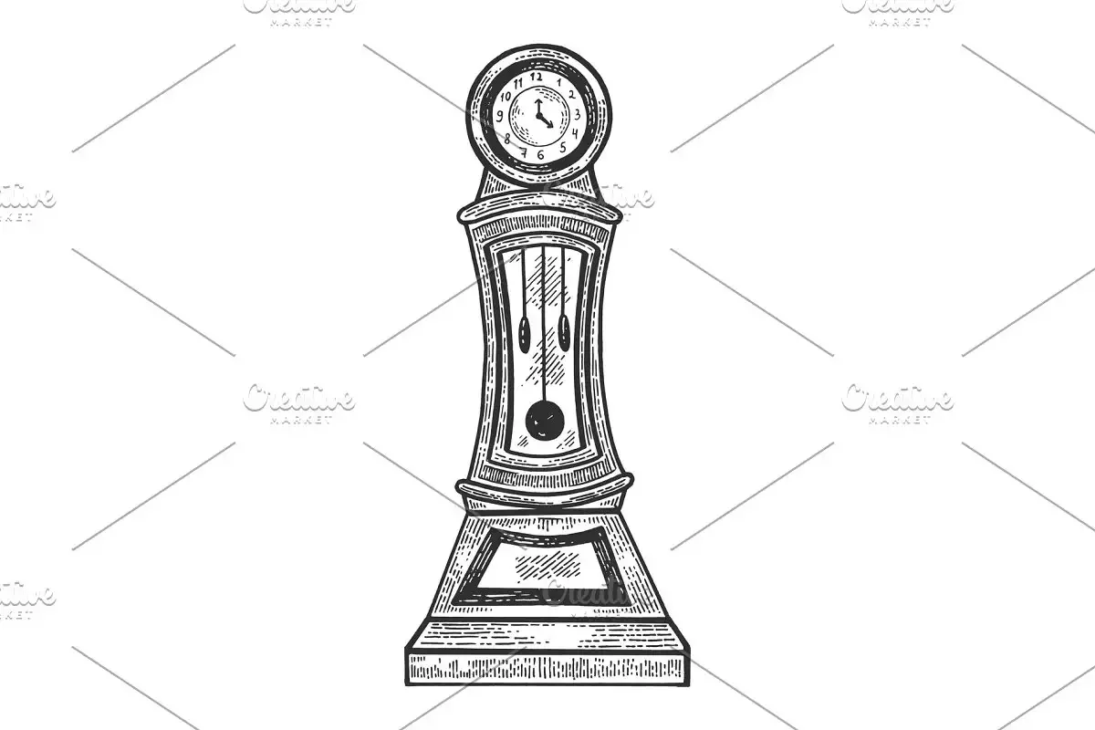 Циферблат старинных часов со стрелками