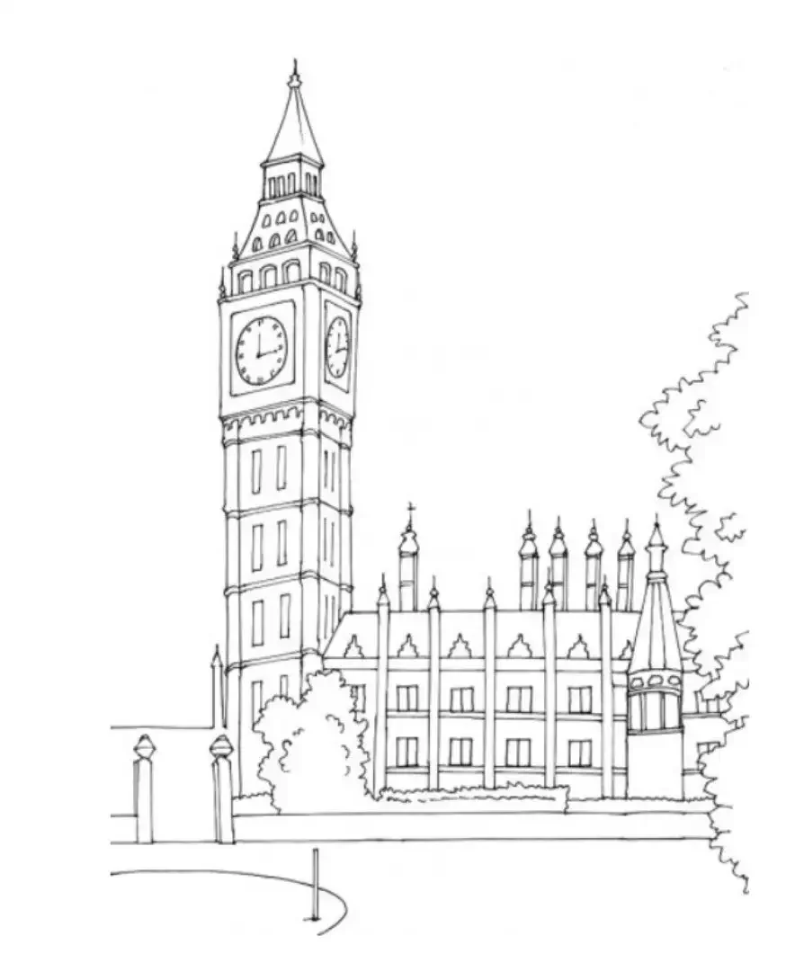 Напольные часы карандашом