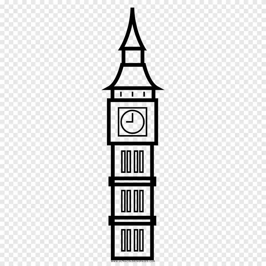 Раскраска Биг Бена в Лондоне
