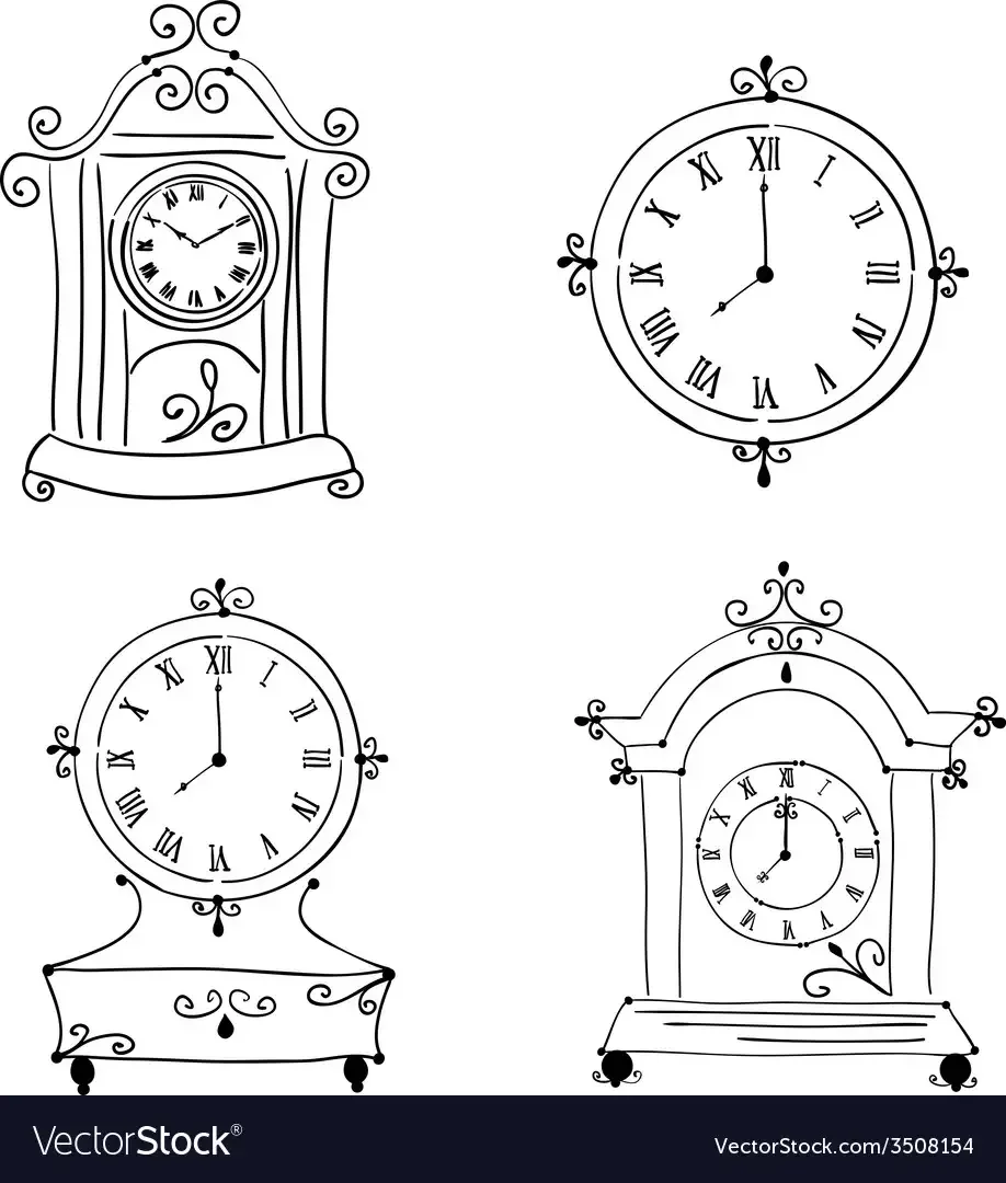 Часы ходики раскраска для детей