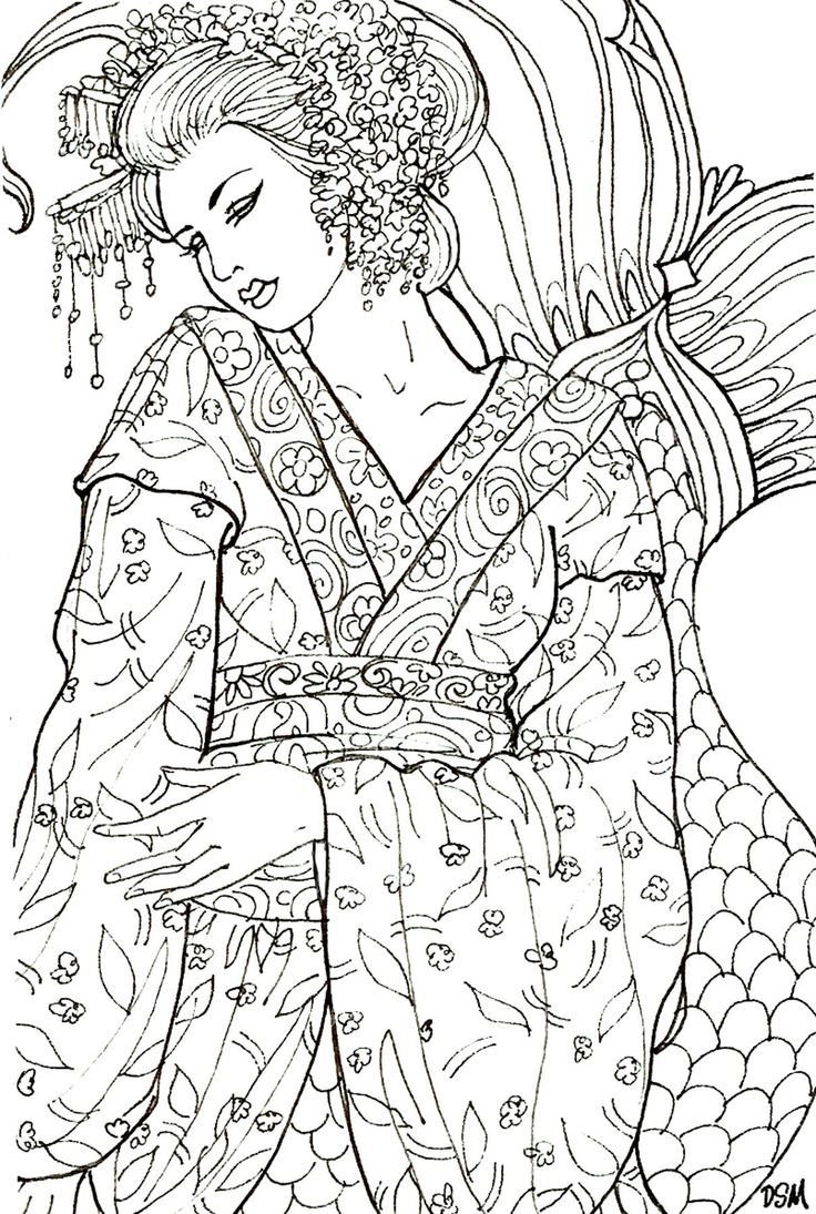 Японские раскраски антистресс