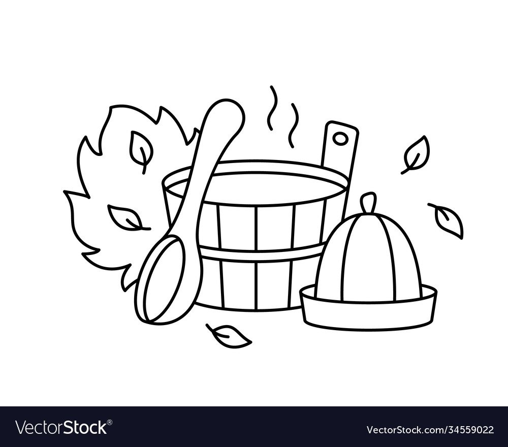 Баня раскраска для детей