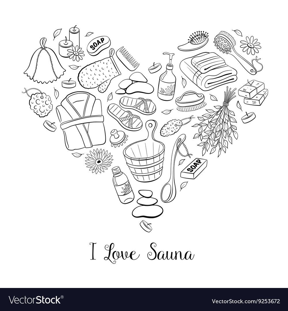 Банные принадлежности раскраска