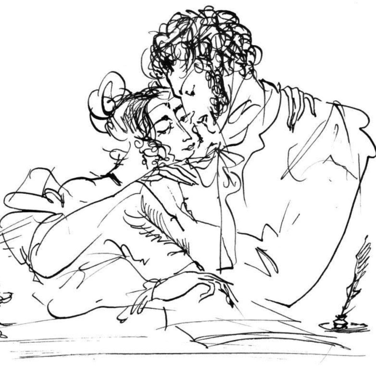 Наброски Пушкина на полях его рукописей