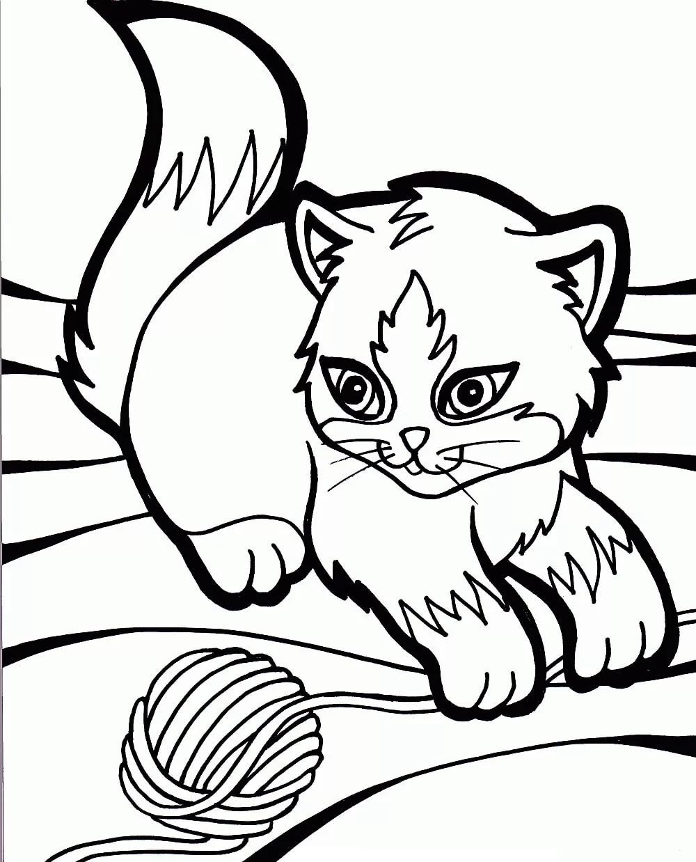 Раскраска. Котики