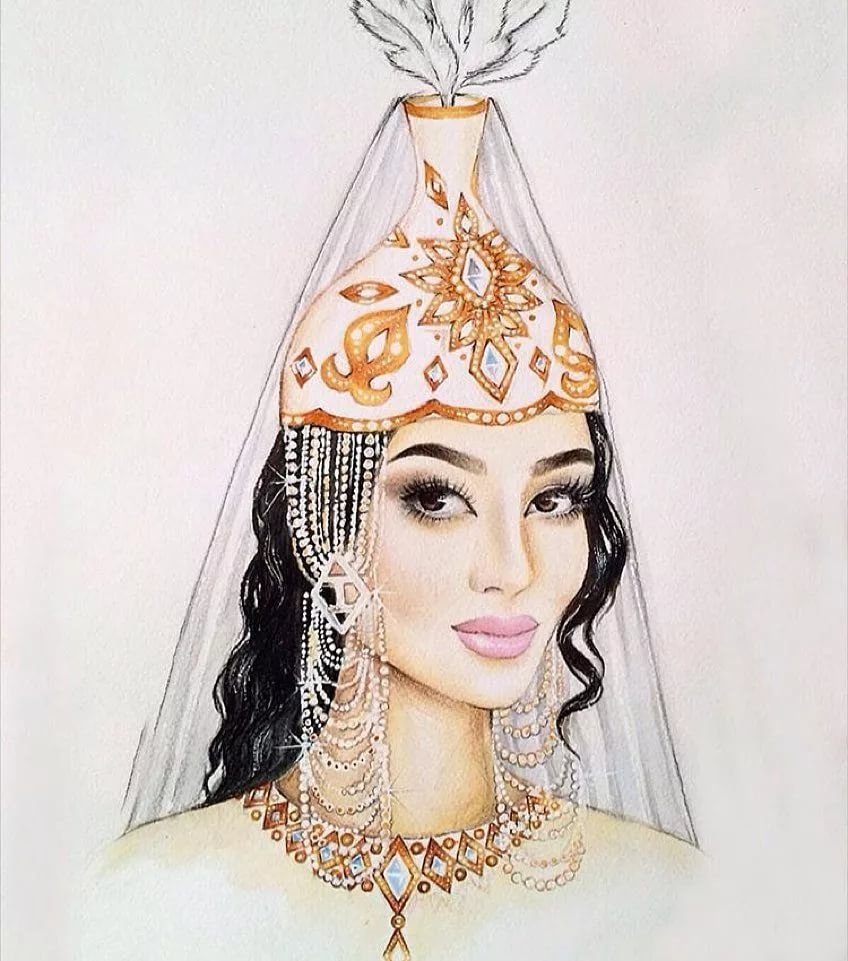 Саукеле невеста вектор