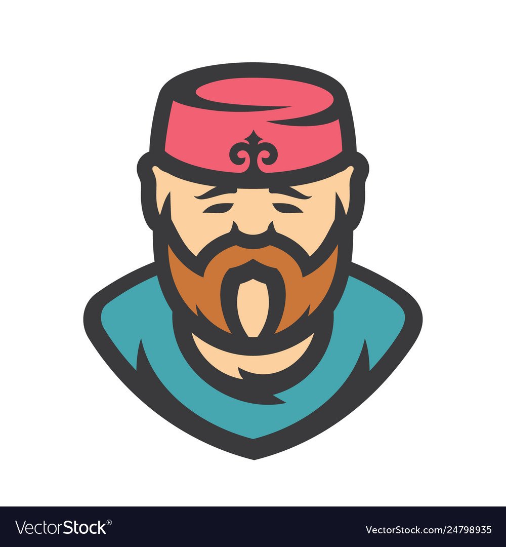 Человек в тюбетейке vector