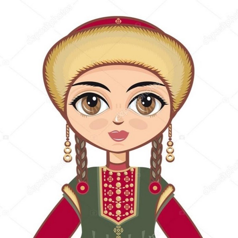 Башкирская девушка в национальном костюме рисунок