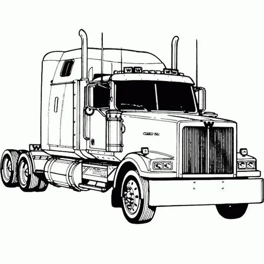 Kenworth w900 раскраска Оптимус